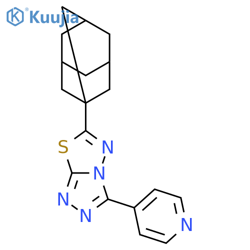 <br>3-(pyridin-4-yl)-6-(tricyclo[3.3.1.1~3,7~]dec-1-yl)[1,2,4]triazolo[3,4-b][1 ,3,4]thiadiazole structure