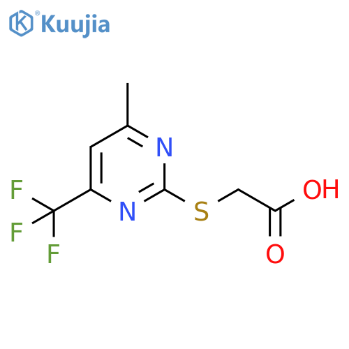 (4-Methyl-6-trifluoromethyl-pyrimidin-2-yl-sulfanyl)-acetic Acid structure