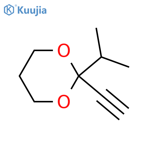 1,3-Dioxane, 2-ethynyl-2-(1-methylethyl)- structure