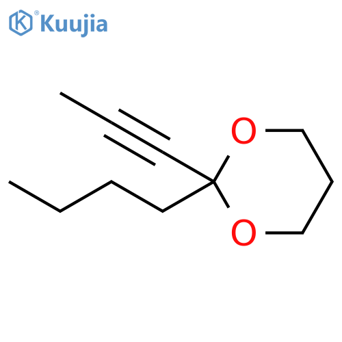 1,3-Dioxane, 2-butyl-2-(1-propynyl)- structure