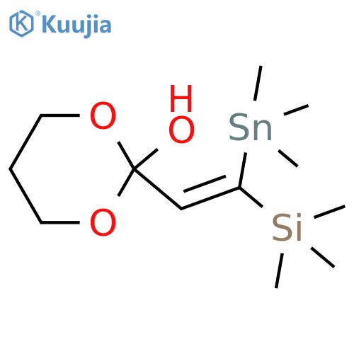 1,3-Dioxan-2-ol, 2-[2-(trimethylsilyl)-2-(trimethylstannyl)ethenyl]-, (Z)- structure