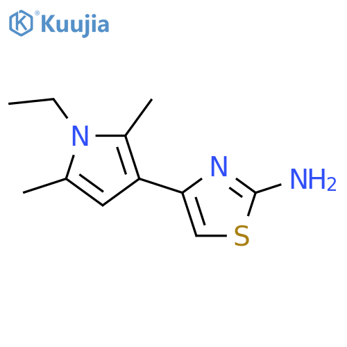 4-(1-Ethyl-2,5-dimethyl-1H-pyrrol-3-yl)-thiazol-2-ylamine structure