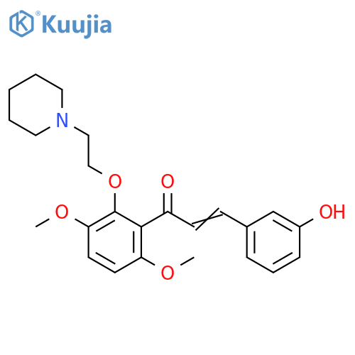 2-Propen-1-one,1-[3,6-dimethoxy-2-[2-(1-piperidinyl)ethoxy]phenyl]-3-(3-hydroxyphenyl)- structure