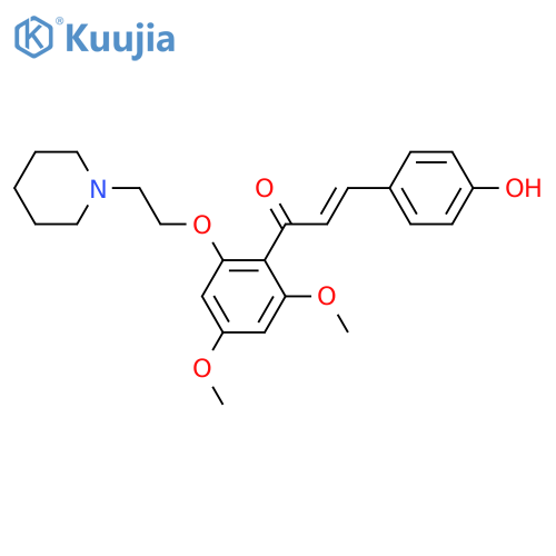 2-Propen-1-one,1-[2,4-dimethoxy-6-[2-(1-piperidinyl)ethoxy]phenyl]-3-(4-hydroxyphenyl)- structure