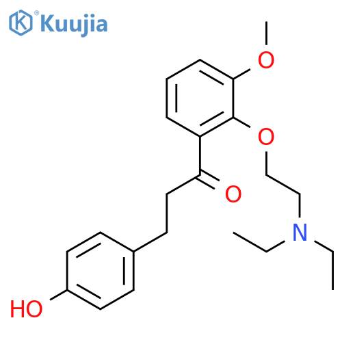 1-Propanone,1-[2-[2-(diethylamino)ethoxy]-3-methoxyphenyl]-3-(4-hydroxyphenyl)- structure