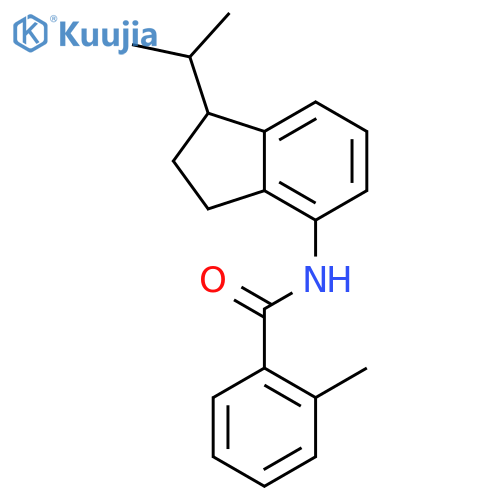Benzamide, N-[2,3-dihydro-1-(1-methylethyl)-1H-inden-4-yl]-2-methyl- structure