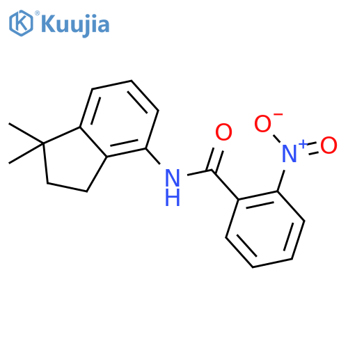 Benzamide, N-(2,3-dihydro-1,1-dimethyl-1H-inden-4-yl)-2-nitro- structure