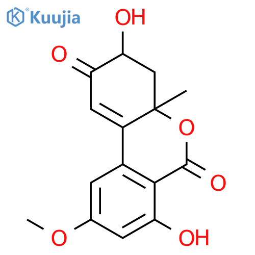 (3R,4aS)-4,4a-dihydro-3,7-dihydroxy-9-methoxy-4a-methyl-3H-benzo[c]chromen-2,6-dione structure
