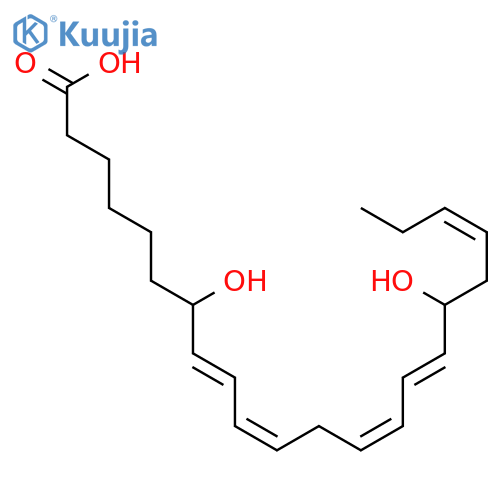 7,17-dihydroxydocosa-8,10,13,15,19-pentaenoic acid structure