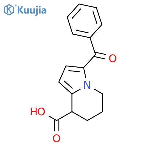 8-Indolizinecarboxylic acid, 3-benzoyl-5,6,7,8-tetrahydro- structure