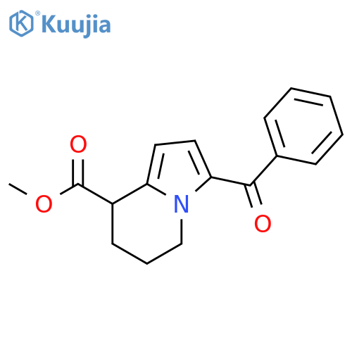 8-Indolizinecarboxylic acid, 3-benzoyl-5,6,7,8-tetrahydro-, methyl ester structure