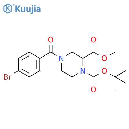 1,2-Piperazinedicarboxylic acid, 4-(4-bromobenzoyl)-,1-(1,1-dimethylethyl) 2-methyl ester structure