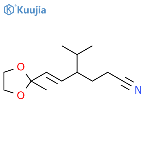 5-Hexenenitrile, 6-(2-methyl-1,3-dioxolan-2-yl)-4-(1-methylethyl)-, (E)- structure
