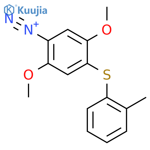 Benzenediazonium, 2,5-dimethoxy-4-[(methylphenyl)thio]- structure