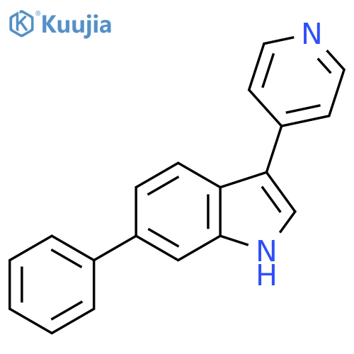 1H-Indole, 6-phenyl-3-(4-pyridinyl)- structure
