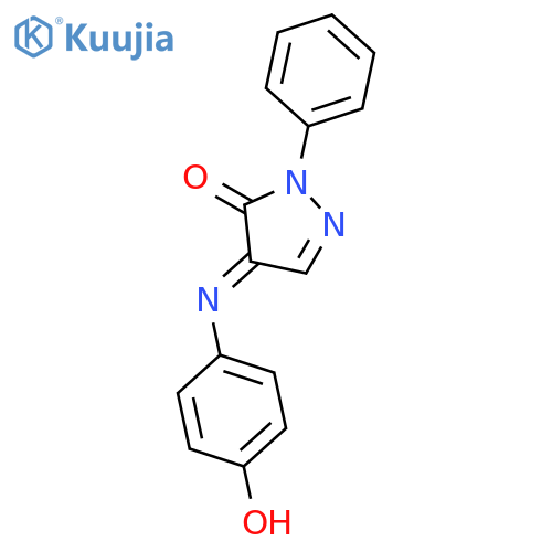 3H-Pyrazol-3-one, 2,4-dihydro-4-[(4-hydroxyphenyl)imino]-2-phenyl- structure