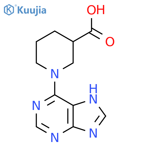 1-(9H-Purin-6-yl)piperidine-3-carboxylic acid structure