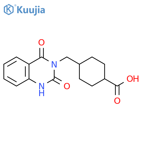 4-(2,4-dioxo-1,2,3,4-tetrahydroquinazolin-3-yl)methylcyclohexane-1-carboxylic acid structure
