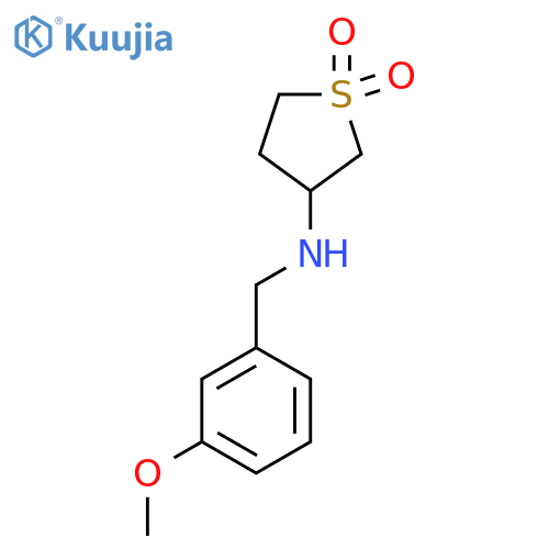 3-((3-Methoxybenzyl)amino)tetrahydrothiophene 1,1-dioxide structure