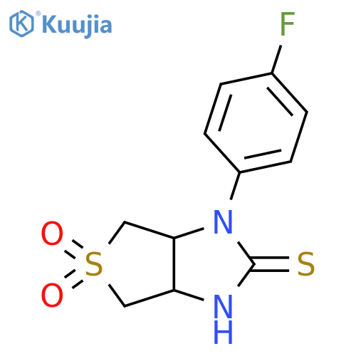 1-(4-fluorophenyl)tetrahydro-1H-thieno[3,4-d]imidazole-2(3H)-thione 5,5-dioxide structure