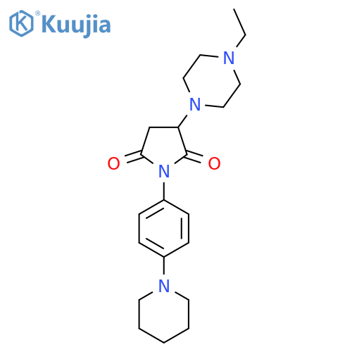3-(4-ethylpiperazin-1-yl)-1-4-(piperidin-1-yl)phenylpyrrolidine-2,5-dione structure