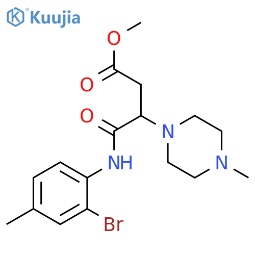 methyl 3-(2-bromo-4-methylphenyl)carbamoyl-3-(4-methylpiperazin-1-yl)propanoate structure