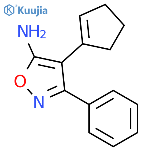 5-Isoxazolamine, 4-(1-cyclopenten-1-yl)-3-phenyl- structure