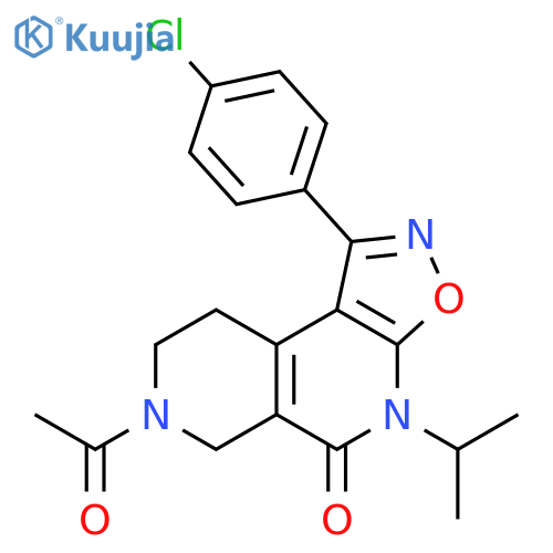 Isoxazolo[5,4-c][2,7]naphthyridin-5(4H)-one,7-acetyl-1-(4-chlorophenyl)-6,7,8,9-tetrahydro-4-(1-methylethyl)- structure