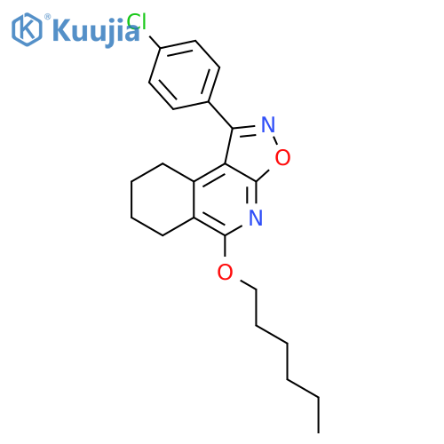 Isoxazolo[5,4-c]isoquinoline,1-(4-chlorophenyl)-5-(hexyloxy)-6,7,8,9-tetrahydro- structure