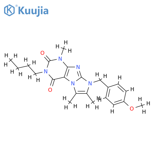 3-butyl-8-(4-methoxyphenyl)methyl-1,6,7-trimethyl-1H,2H,3H,4H,8H-imidazo1,2-gpurine-2,4-dione structure