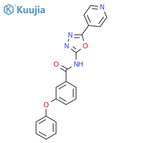 3-phenoxy-N-5-(pyridin-4-yl)-1,3,4-oxadiazol-2-ylbenzamide structure