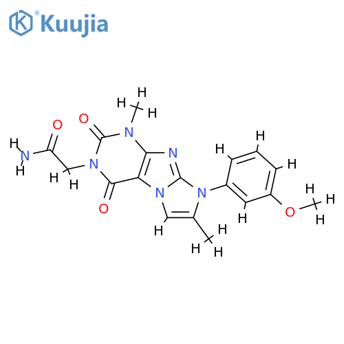 2-8-(3-methoxyphenyl)-1,7-dimethyl-2,4-dioxo-1H,2H,3H,4H,8H-imidazo1,2-gpurin-3-ylacetamide structure