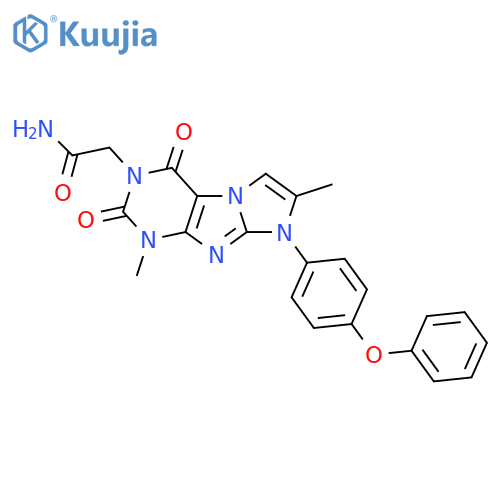 2-1,7-dimethyl-2,4-dioxo-8-(4-phenoxyphenyl)-1H,2H,3H,4H,8H-imidazo1,2-gpurin-3-ylacetamide structure