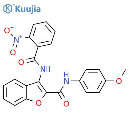 N-(4-methoxyphenyl)-3-(2-nitrobenzamido)-1-benzofuran-2-carboxamide structure