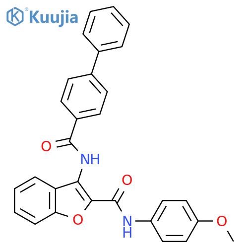 3-{1,1'-biphenyl-4-amido}-N-(4-methoxyphenyl)-1-benzofuran-2-carboxamide structure