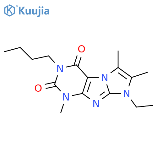 3-butyl-8-ethyl-1,6,7-trimethyl-1H,2H,3H,4H,8H-imidazo1,2-gpurine-2,4-dione structure