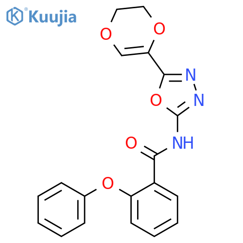 N-5-(5,6-dihydro-1,4-dioxin-2-yl)-1,3,4-oxadiazol-2-yl-2-phenoxybenzamide structure
