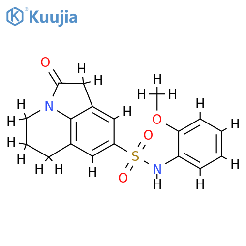 N-(2-methoxyphenyl)-2-oxo-1-azatricyclo6.3.1.0^{4,12}dodeca-4,6,8(12)-triene-6-sulfonamide structure