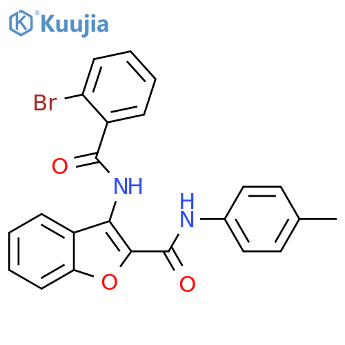 3-(2-bromobenzamido)-N-(4-methylphenyl)-1-benzofuran-2-carboxamide structure