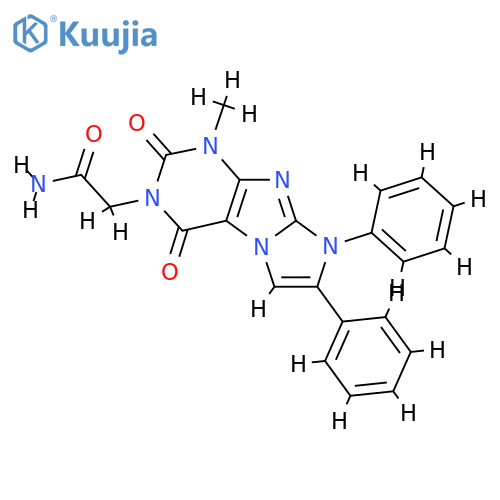 2-{1-methyl-2,4-dioxo-7,8-diphenyl-1H,2H,3H,4H,8H-imidazo1,2-gpurin-3-yl}acetamide structure