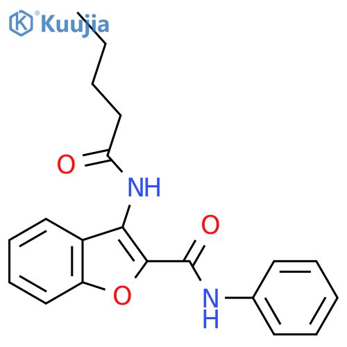 3-pentanamido-N-phenyl-1-benzofuran-2-carboxamide structure