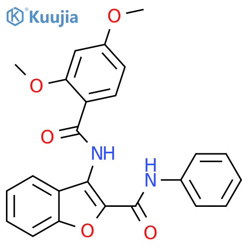 3-(2,4-dimethoxybenzamido)-N-phenyl-1-benzofuran-2-carboxamide structure
