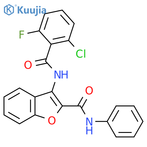 3-(2-chloro-6-fluorobenzamido)-N-phenyl-1-benzofuran-2-carboxamide structure
