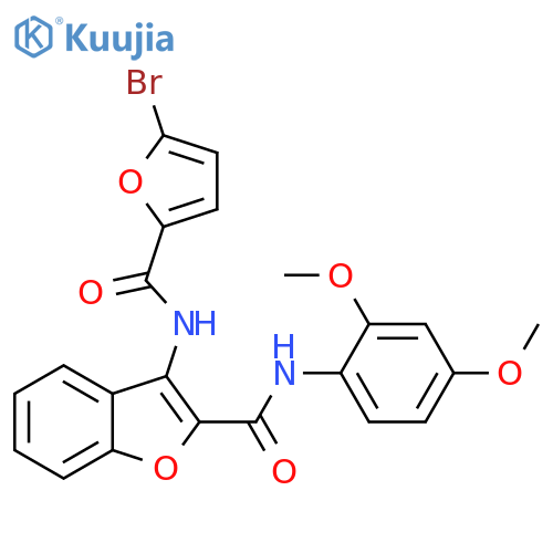 3-(5-bromofuran-2-amido)-N-(2,4-dimethoxyphenyl)-1-benzofuran-2-carboxamide structure