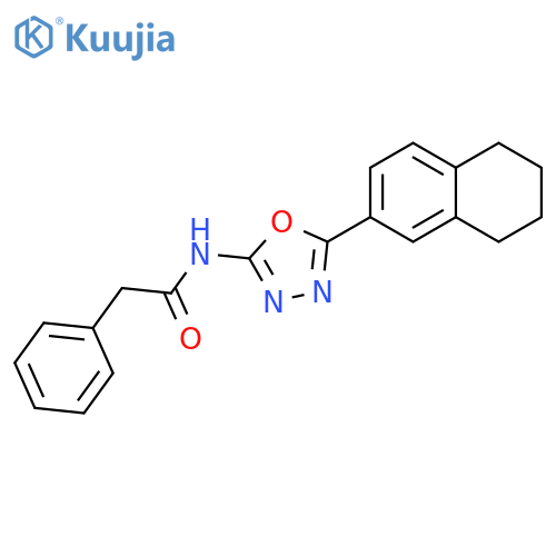 2-phenyl-N-5-(5,6,7,8-tetrahydronaphthalen-2-yl)-1,3,4-oxadiazol-2-ylacetamide structure