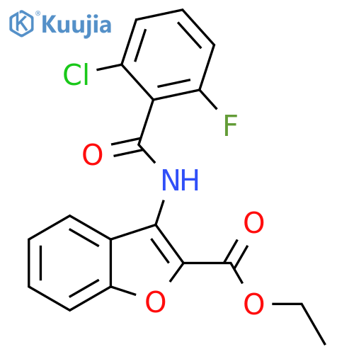 ethyl 3-(2-chloro-6-fluorobenzamido)-1-benzofuran-2-carboxylate structure