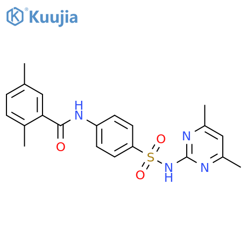 N-{4-(4,6-dimethylpyrimidin-2-yl)sulfamoylphenyl}-2,5-dimethylbenzamide structure