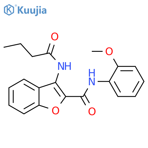 3-butanamido-N-(2-methoxyphenyl)-1-benzofuran-2-carboxamide structure
