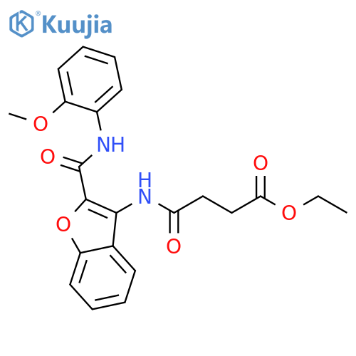 ethyl 3-({2-(2-methoxyphenyl)carbamoyl-1-benzofuran-3-yl}carbamoyl)propanoate structure