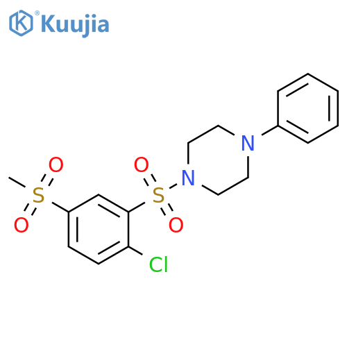 1-(2-chloro-5-methanesulfonylbenzenesulfonyl)-4-phenylpiperazine structure